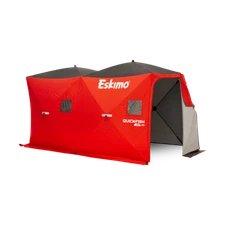 Eskimo QuickFish 6HD, Pop-Up Portable Ice Shelter, Red/Black, 6-Person
