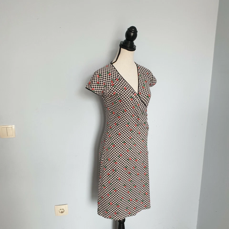 Damen KING LOUIE Beige Baumwolle Bio  Dress  Kleider Kurzarm  Gr. M  - Bild 2 von 4
