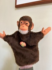 STEIFF Jocko Hand Puppet Mohair Chimpanzee Monkey Vintage Toy
