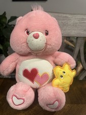 13" LOVE-A-LOT BEAR w/ Yellow Star Plush Care Bears - Glows In The Dark