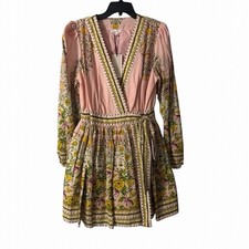 a loves a Floral Wrap Dress Women’s Large NWT Boho Pink Ivory MSRP $169