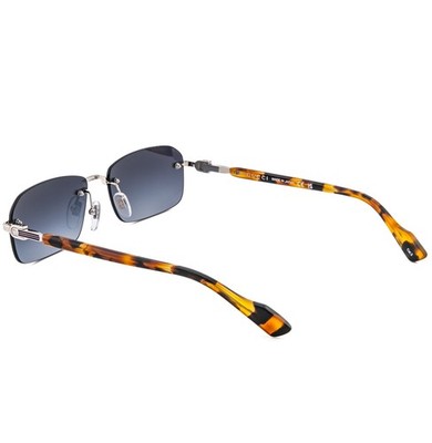 GUCCI GG1221S WEB Logo 1221 Blue Havana 007 Rimless Narrow Unisex