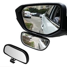 Blind Spot Car Mirror, Vehicledjustable 360  Rotationuxiliary Convex A Black