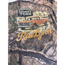 RaeLynn Camo Graphic T Shirt Heaven is a Honky Tonk Truck Tee Large