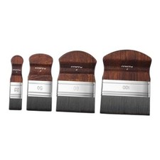 4pcs Flat Paddle Paint Brush Set, Scale Brushes, Large Blending Paint Brown