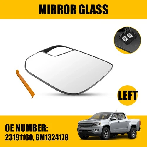 For 2015-2022 Chevy Colorado Driver Side Replacement Mirror Glass Heated Left