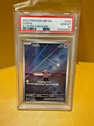 CLEFFA 202/197 ILLUSTRATION RARE 2023 OBSIDIAN FLAMES PSA 10 GEM MINT