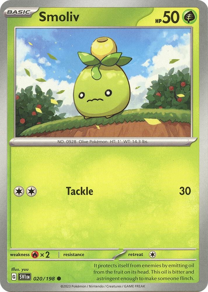 Smoliv - SV01: Scarlet & Violet Base Set 020/198 NM English Pokemon Card