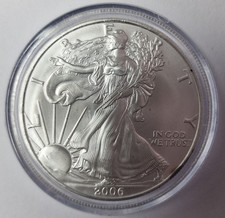1 Oz 999 Fine Silver 2006 American Eagle Silver Dollar