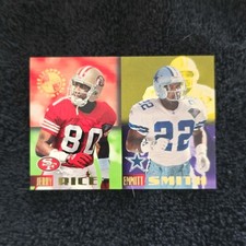 Topps 1995 Jerry Rice & Emmitt Smith NFL Sports Trading Card Lot