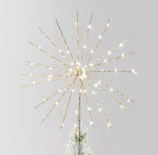 Wondershop LED Twinkling Glitter Starburst White Light Electric Tree Topper NEW
