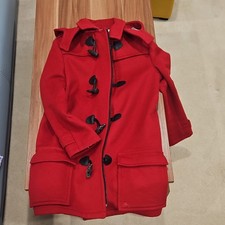Burberry Children Red Wool Duffle Coat 12Y