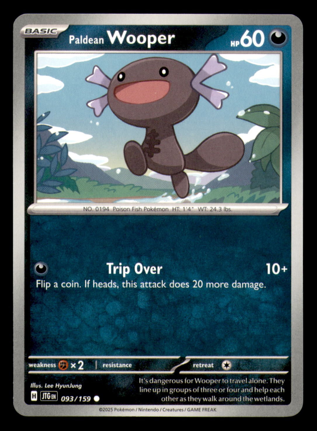 Paldean Wooper 093/159 SV09: Journey Together NM Pokemon TCG