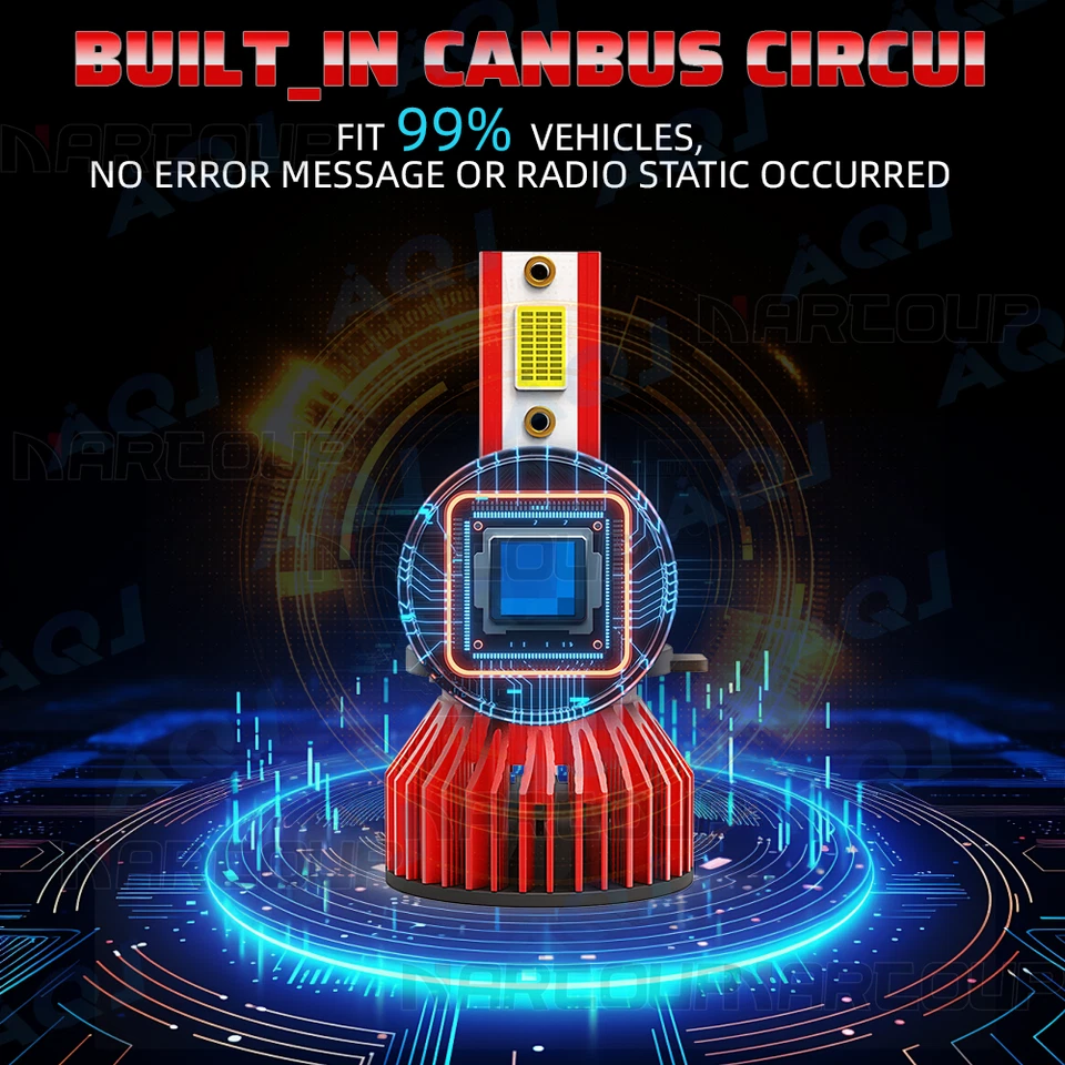 For Ford Police Interceptor Sedan2013-2019 LED Headlight Bulbs 6000K  Hi-Lo Beam Foto 2 de 4