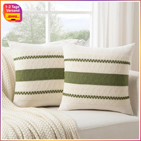 Kissenbezug 40X40 Boho Leinen GrüN Dekokissen FüR Sofa Schlafzimmer Wohnzimmer