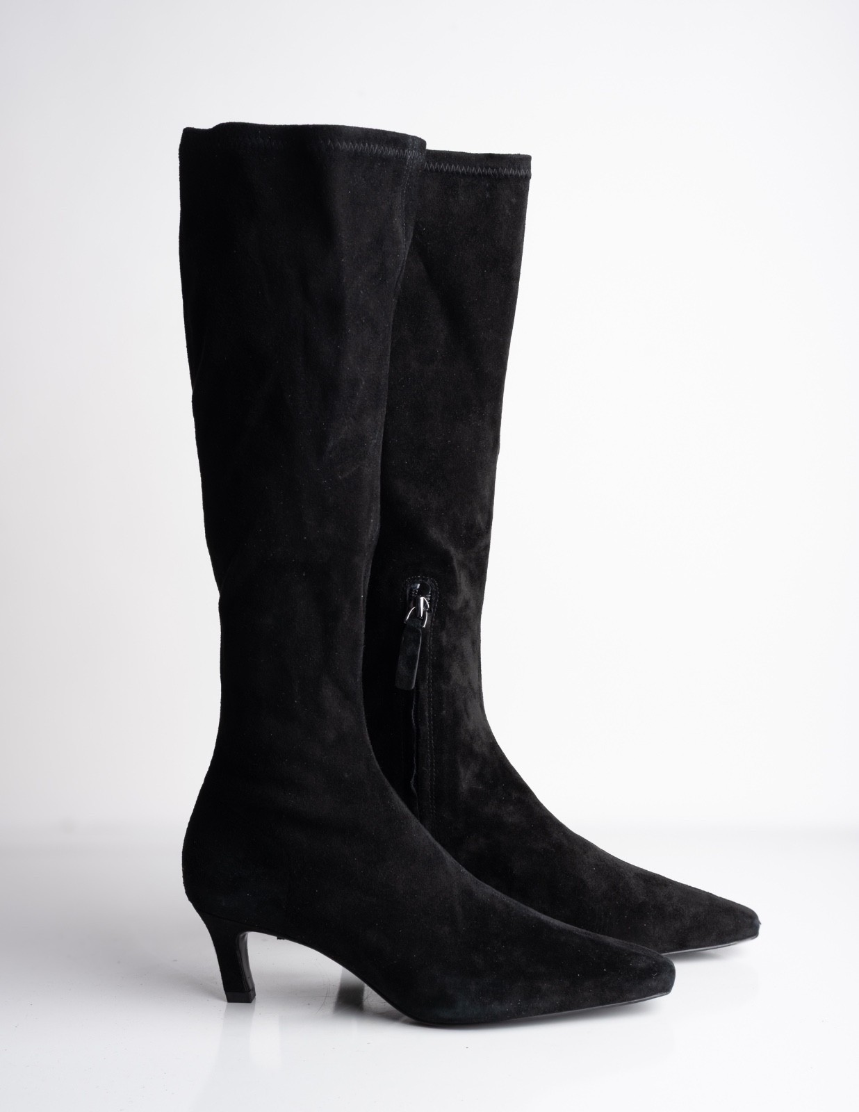 Massimo Dutti Womens Suede Boots Heeled Knee High US 6 EU 36 NWT 1008/550 thumbnail 7