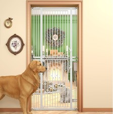 74.8" Extra Tall Cat Gate for Doorway 29.5"-35.25" Extra Pet Gate White  Extra