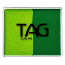 TAG Face and Body Paint Split Cake 50g Light Green Medium Green for Blending