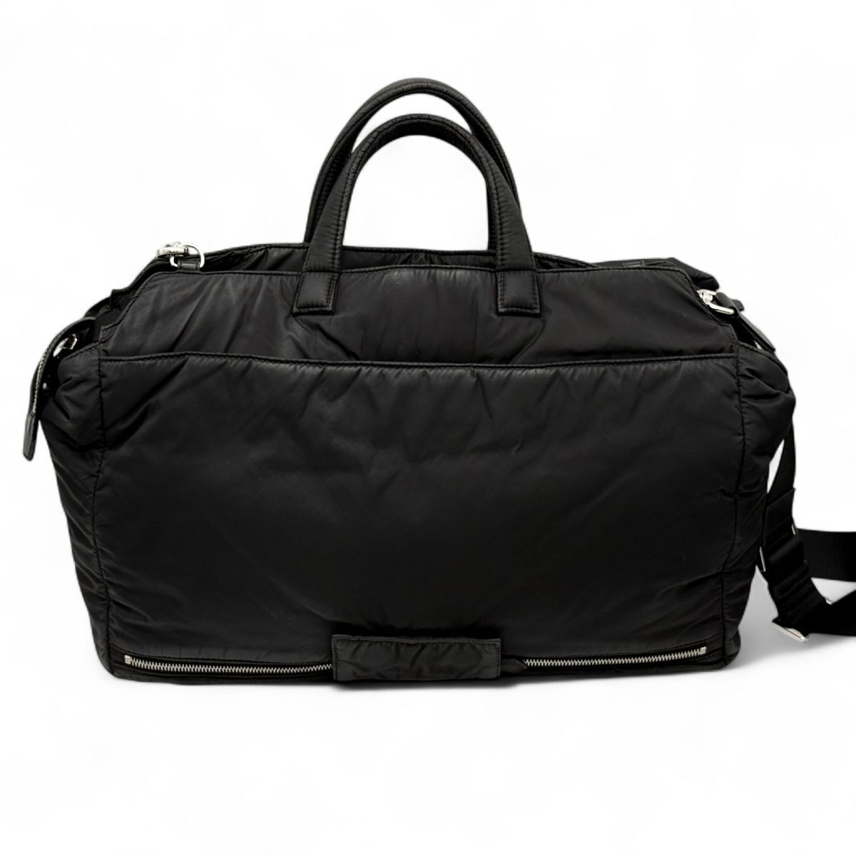 FENDI Boston Bag Peekaboo Iconic Nylon Monster Black 2-way Strap w