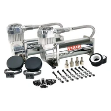 Viair 400 Series 12 V Chrome 444C Dual Portable Tire Air Compressor Value Pack