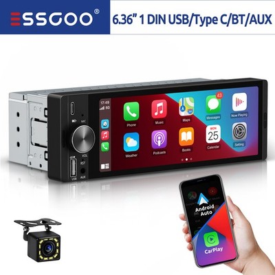 Autoradio Wireless Carplay Android Auto 1 DIN Touchscreen Bluetooth AUX + Kamera