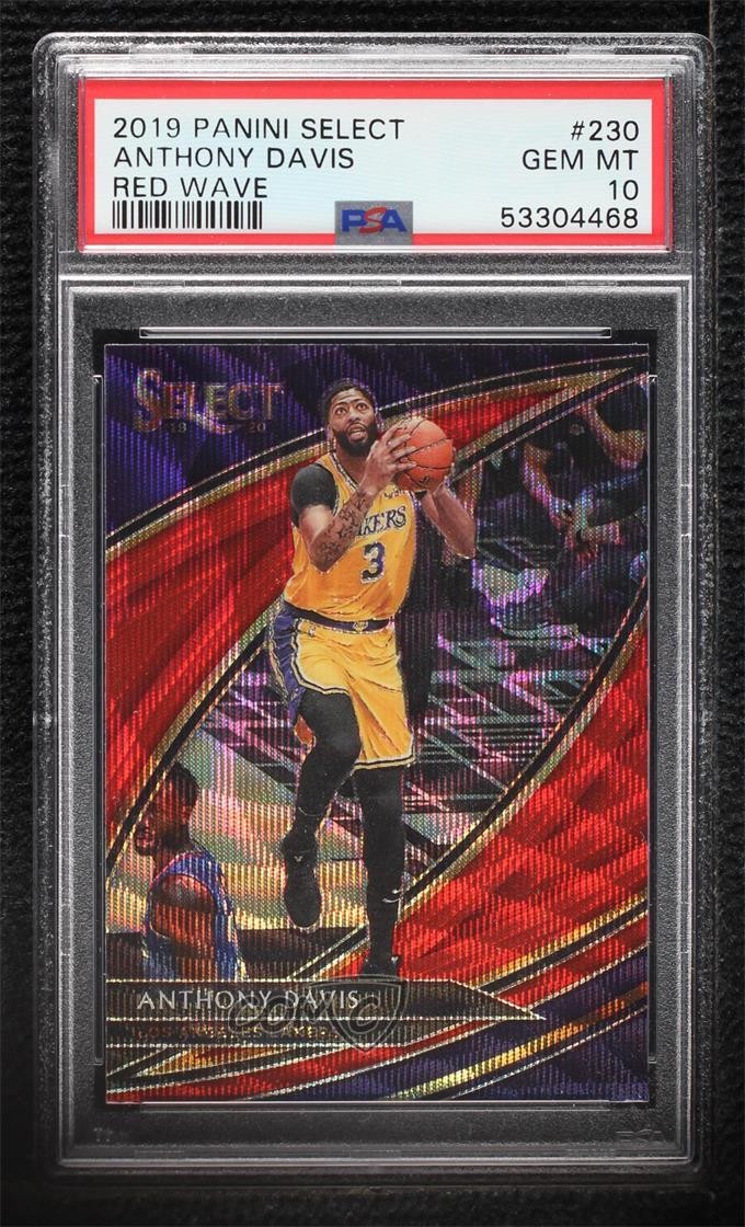 2019 Select Courtside Tmall Red Wave Prizm Anthony Davis #230 PSA 10 GEM MT 01nw