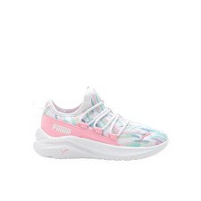 PUMA Softride One4all Rainbow Brush Slip On Youth Girls Green, Pink, White Snea