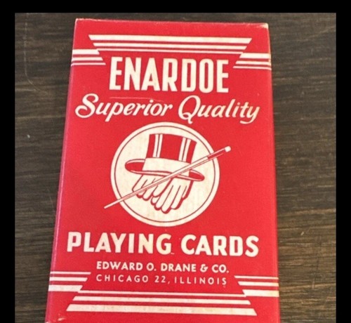 Vintage Enardoe Superior Quality Bridge Playing Cards Red Trick Linen Cards - Picture 7 of 7