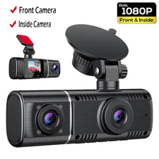 TOGUARD Dual FHD 1080P Dash Cam Front Inside Car Camera Night Vision G-Sensor