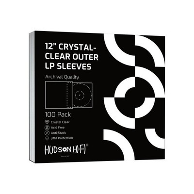 Hudson Hi-Fi Flexible Archival-Grade Vinyl Jacket Outer 100, Transparent