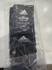 Adidas Black Soccer Metro Sock Arch Ankle Compression Siz Large M 9-13 W 10-12