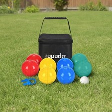 Beginner-Friendly 90mm Bocce Ball Set with Pallino and Portable Carrying Bag