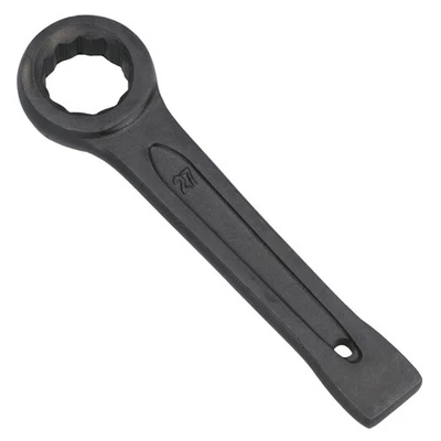 AB TOOLS 27mm Slogging Box End Striking Ring Wrench Spanner Bi-Hex 12 Sided Metric