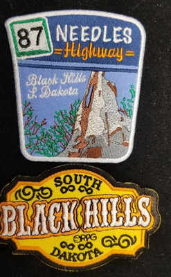Needles Highway Black Hills South Dakota Patch Set 2PC Scenic Travel 3''