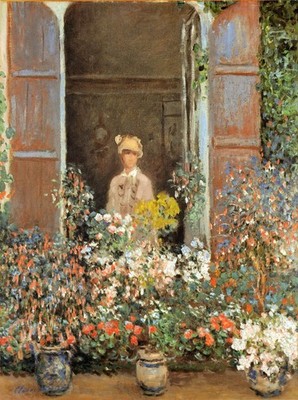 028 Claude Monet - Camille at window, Argenteuil 1873 - Giclée Fine Art Print