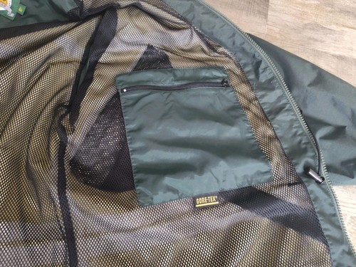 Vintage Cabelas Gore-Tex Nylon Jacket Men's Green Full Zip + Snap Hooded Size L - Picture 16 of 21