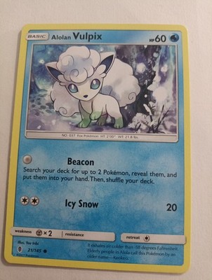 Alolan Vulpix 21/145 Sm-Guardians Rising Regular