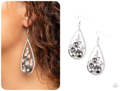 Paparazzi TEMPEST TWINKLE silver earrings