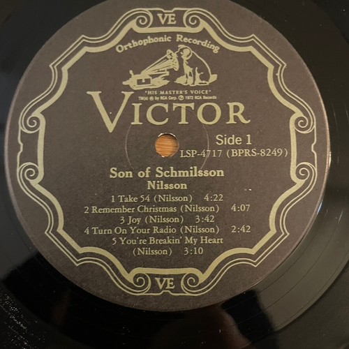 Harry Nilsson Son of Schmilsson Vinyl LP RCA LSP-4717 1st Press Poster Spaceman - Picture 3 of 9