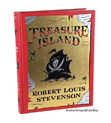 TREASURE ISLAND by Robert Louis Stevenson Deluxe Leather Bound Gilded *New*