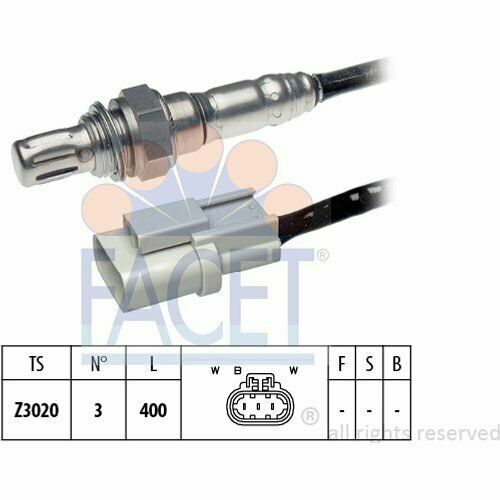 Facet 10.7750 Sonda Lambda Riscaldata (4 Fili, 650mm) - Ricambio Per Mini Cooper/R50/R52/R53