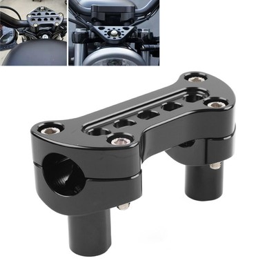 2'' gerader Lenker-Riser &obere Klemme Schwarz für Harley Dyna Touring Road Glide