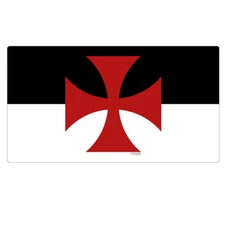 REFLECTIVE Knights Templar Flag Sticker FS2260-REF