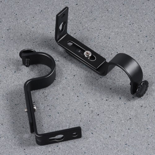 2 Stück Verstellbare Gardinenstangenhalterung Deko Eisen Wandhaken Verstellbar - Bild 5 von 9