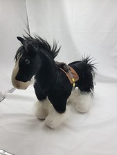 Disney Store Exclusive Brave Angus Black horse Plush Stuffed Animal 14  x 17"