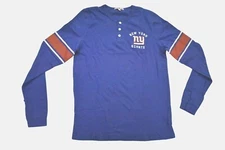 Junk Food Mens NFL New York Giants Football Huddle Henley Shirt New S-2XL