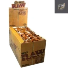 Natural Unrefined King Size Cones - Box of 32 Containers of 3 Cones