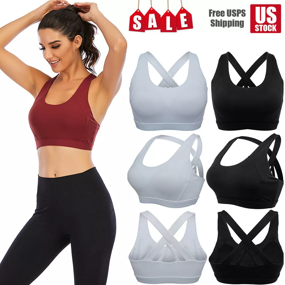 Yoga Tops with Bra for Women Medium Support Yoga Bra Workout Bra Workout  Tops for Women Teenager Cotton Bras (Black, S) at  Women's Clothing  store