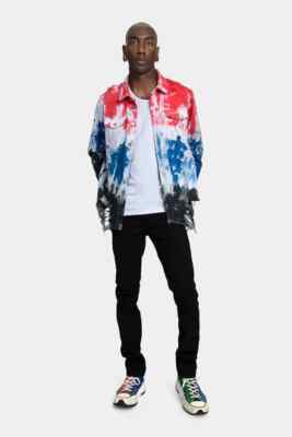 Victorious Men's Casual Faded and Multi Color Denim Jacket DK226