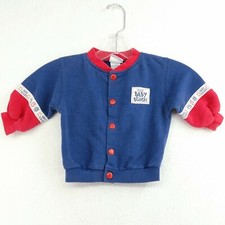Vintage Baby B'gosh OshKosh Bomber Sweatshirt 12M Team Sports Red White Blue